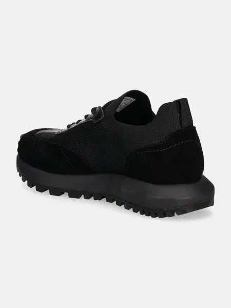 Emporio Armani Sneakers tornacipő bőr hozzáadásával fekete