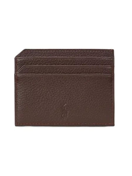 Polo Ralph Lauren etui na karty skórzane brązowy