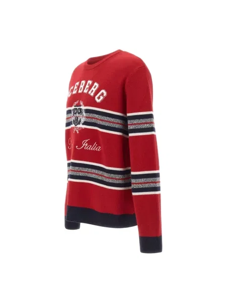 Sweter Iceberg wełniany czerwony