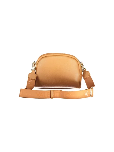 Lniana torebka Valentino Bags brązowa