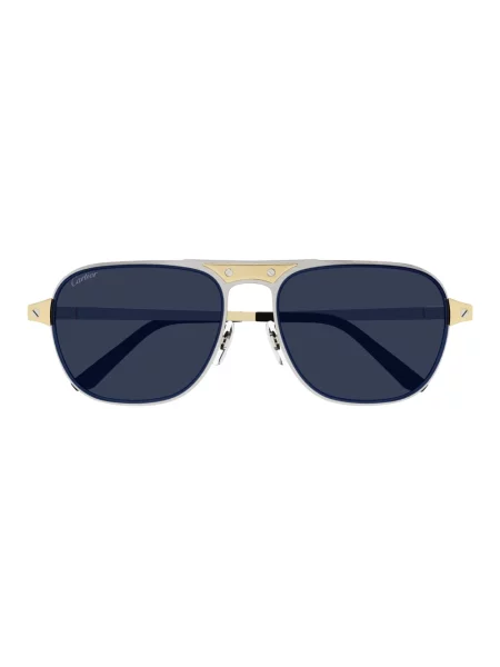 Cartier Okulary Przeciwsłoneczne gold niebieskie