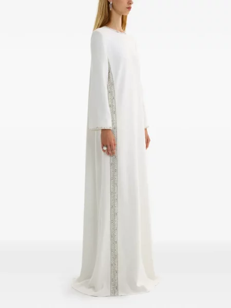 Lung rochie maxi Dina Melwani alb