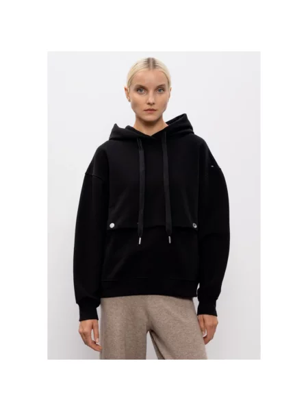 Bluza z kapturem Sportmax z kapturem czarna