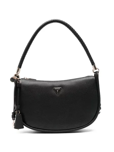 Чанта Guess с автограф черно