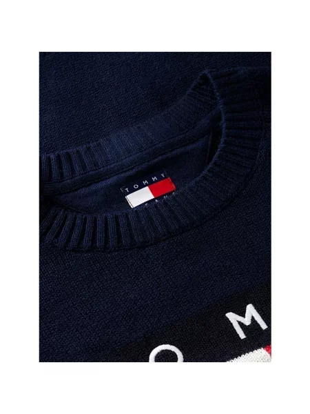 Tommy Jeans sweter z wełną niebieski
