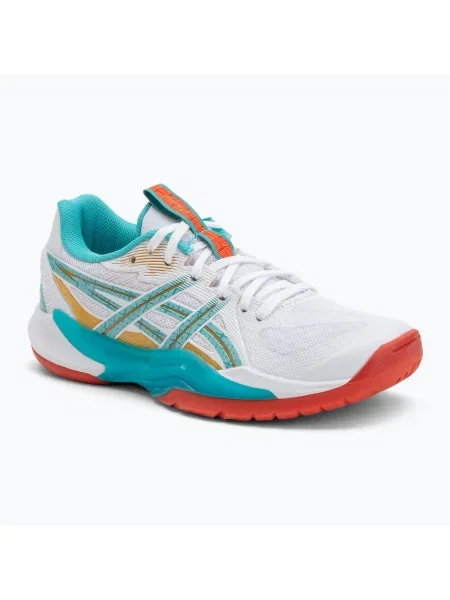 Încălțăminte de volei pentru femei ASICS Powerbreak FF alb/sticlă de mare alb