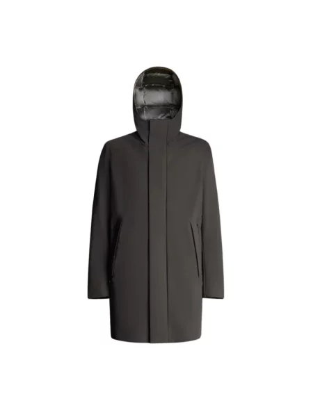Lniana parka Rrd szara