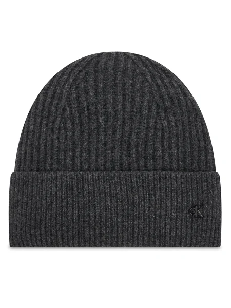 Calvin Klein Căciulă Ck Metal Wool Beanie gri