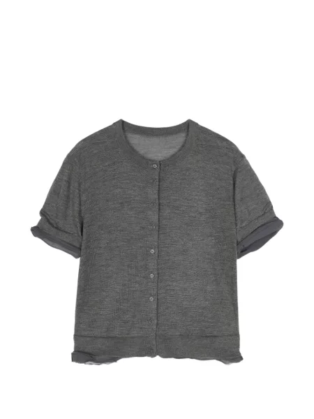 Scurt cardigan Less gri