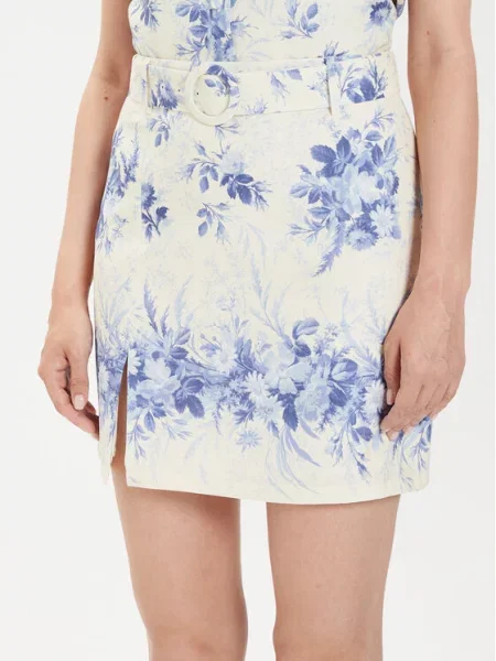 TWINSET Tiesus sijonas Écru