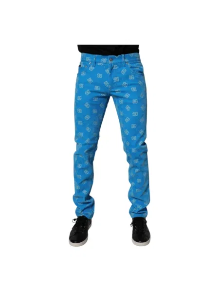 Skinny jeansy skinny Dolce And Gabbana niebieskie