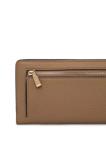 Pruhovaná plisovaná peněženka Michael Michael Kors s potiskem šedá