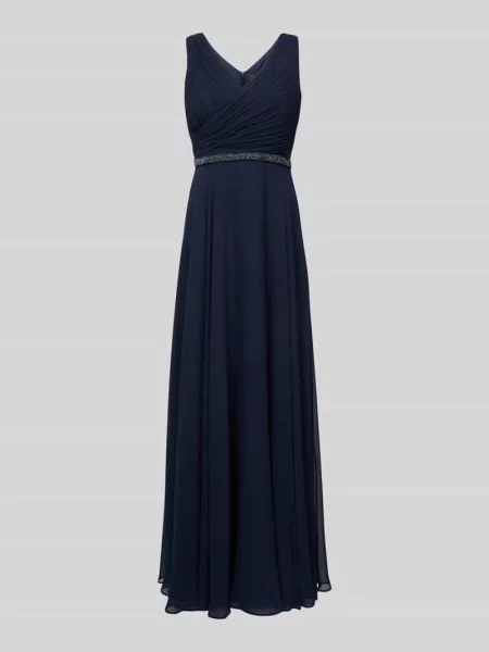Sukienka wieczorowa z talią Vera Mont granatowa