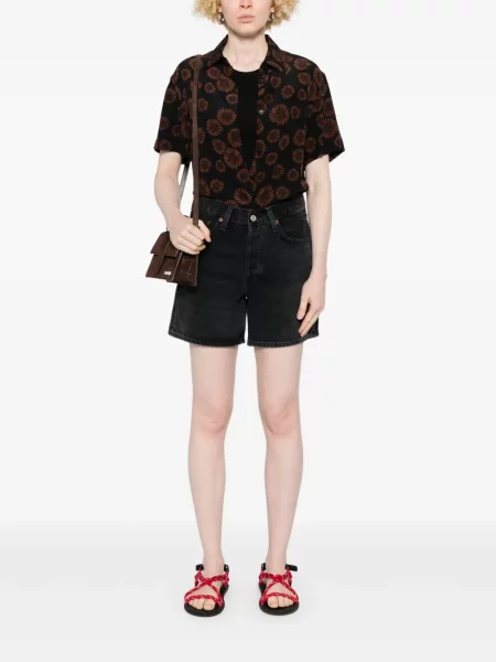 Pantaloni scurți Agolde negru