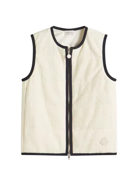 Kamizelka pikowana Moncler beżowa