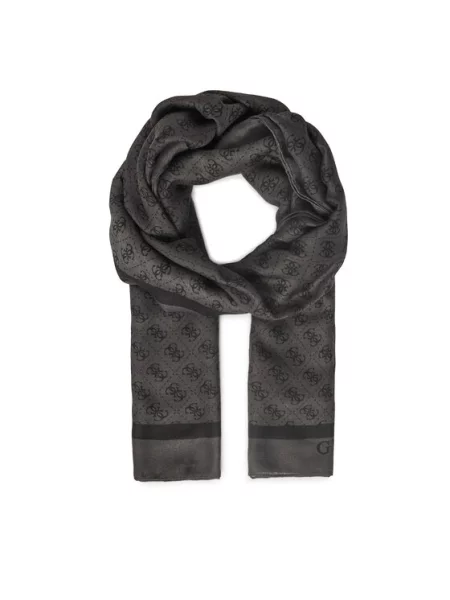 GUESS Šal KATYA SCARF antracit črna