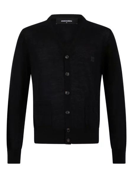 Cardigan Dsquared2 cu decolteu în V negru