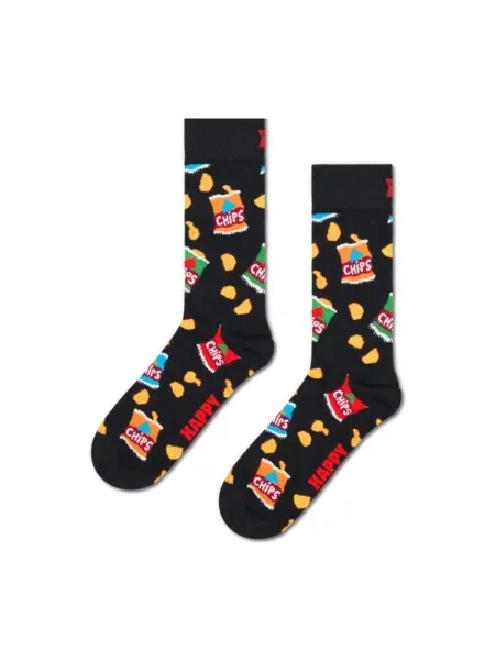 Skarpety z mieszanki bawełny model CHIPS BAG' Happy Socks czarne