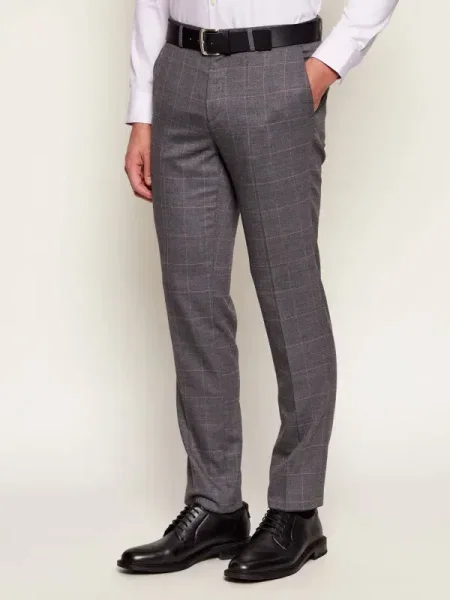 HUGO Pantaloni | Extra slim fit cu adaos de lână gri