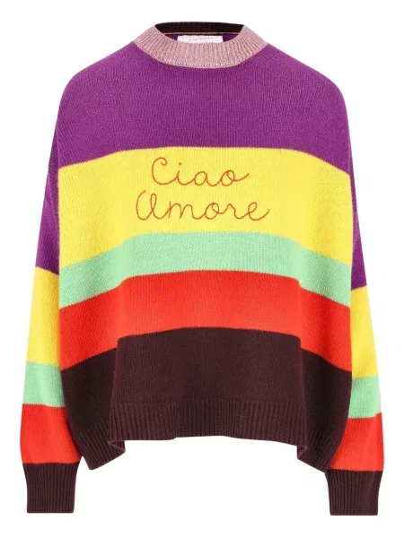 Pulover Giada Benincasa cu dungi violet