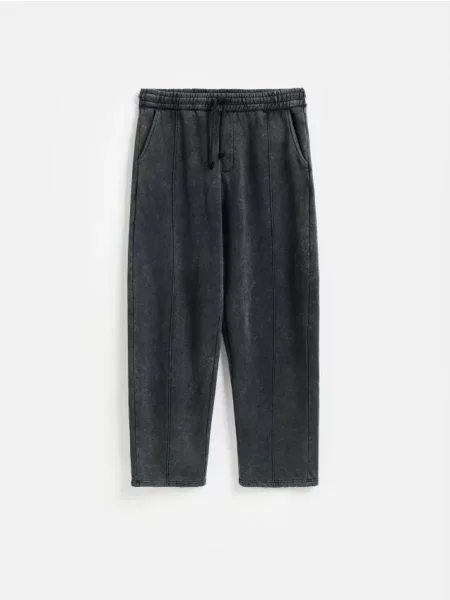 Reserved Spodnie baggy ciemnoszary