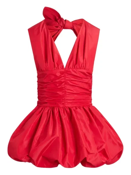 Rochie mini Patou cu funde de costum roșu