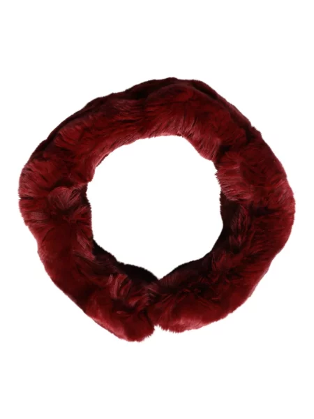 Kołnierzykowy futro Dolce And Gabbana czerwone