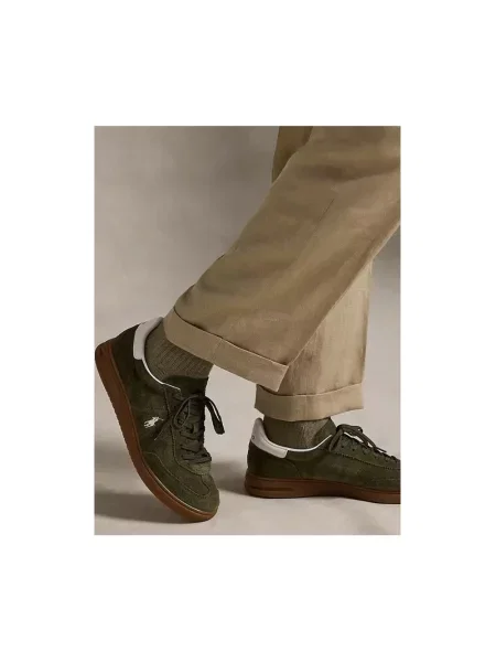 Sneakersy Polo Ralph Lauren skórzane zielone