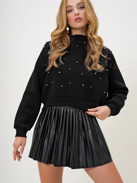 Palton Trend Alaçatı Stili negru