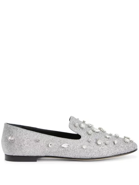 Pantofi loafer Giuseppe Zanotti argintiu