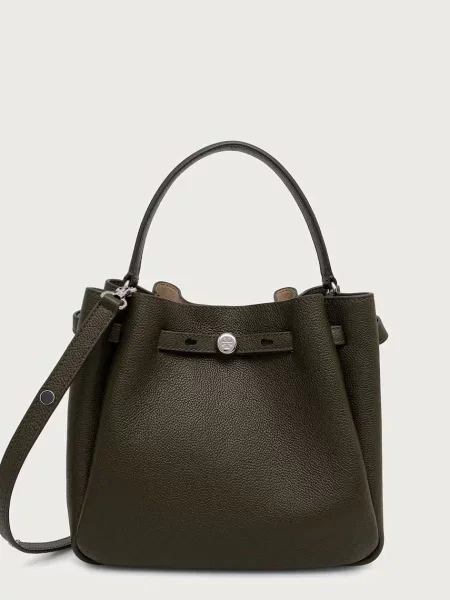 Geantă shopper Tory Burch din piele verde