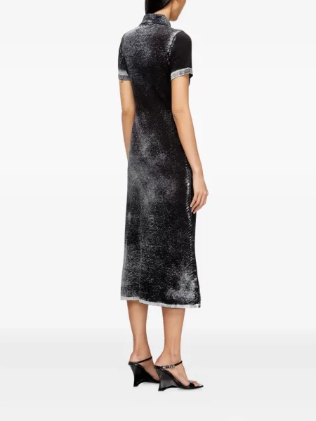 Rochie Diesel cu broderie de costum negru