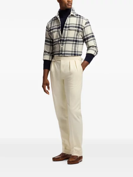 Καρό πουκάμισο Ralph Lauren Purple Label μωβ