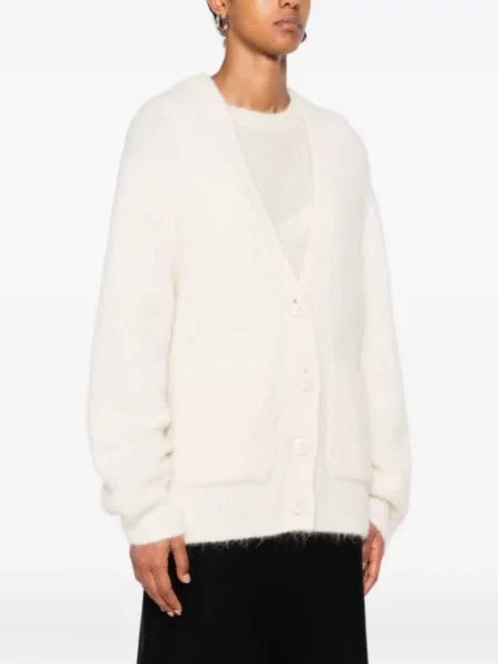Cardigan Dorothee Schumacher cu decolteu în V alb