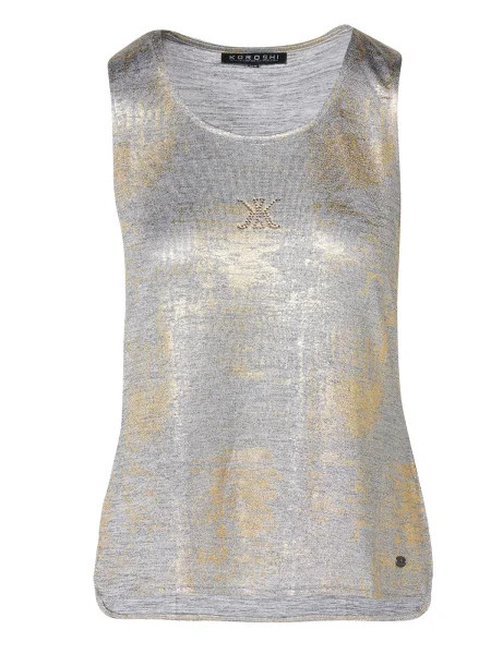 KOROSHI Top auriu gri