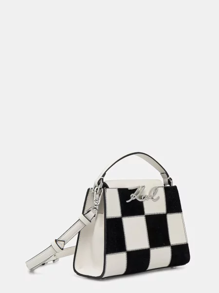 Geanta crossbody Karl Lagerfeld din piele alb