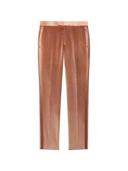 Pantaloni croiți Paul Smith de catifea maro