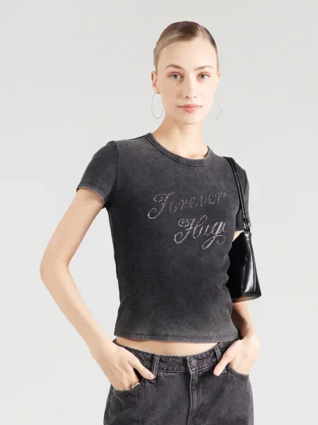 HUGO Tricou Dever negru