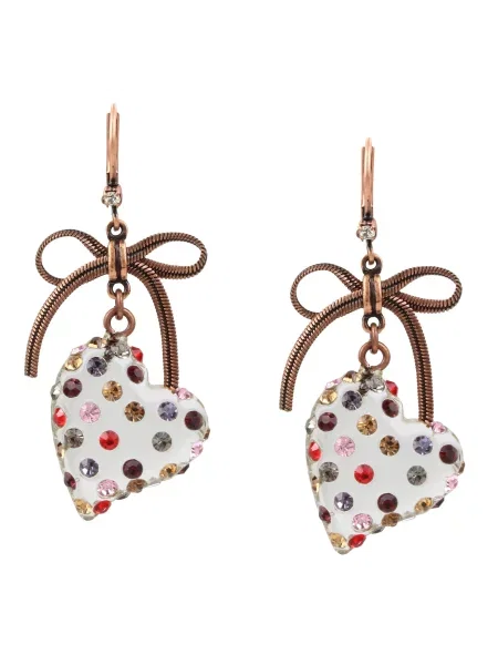 Betsey Johnson Cercei bronz / galben / roșu alb