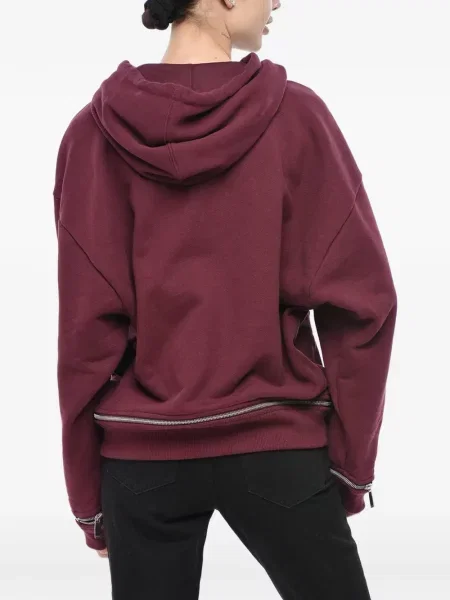 Hanorac cu glugă Off-white cu cordon alb