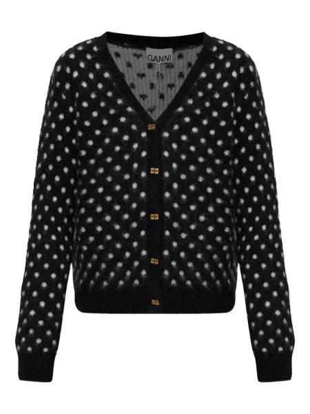 Cardigan Ganni cu buline negru