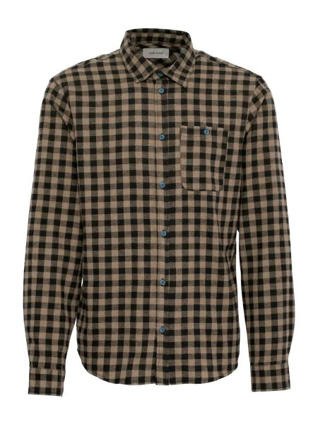 BLEND Košulja svijetlosmeđa crna