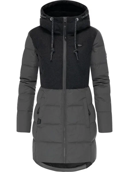 Ragwear Palton de iarnă Ashani gri negru