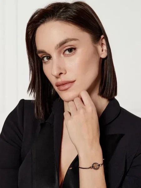Brăţară Tory Burch din piele negru