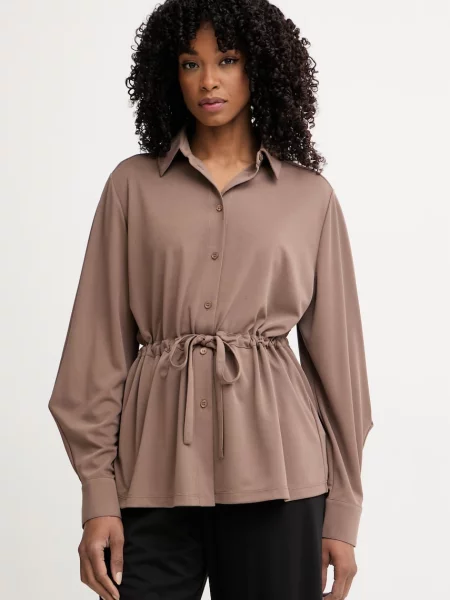 MM by Max Mara Cămașă de damă cu modal PASSO maro