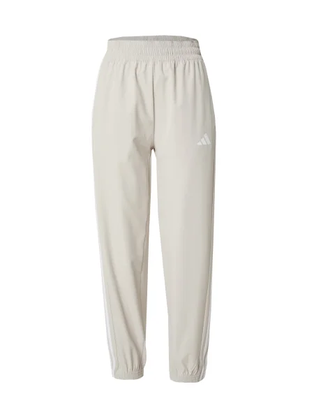 ADIDAS PERFORMANCE Športové nohavice Essentials sivobéžová / biela sivá
