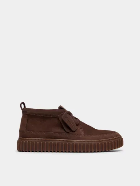 Нубукові Напівчеревики Clarks темно-коричневий коричневі
