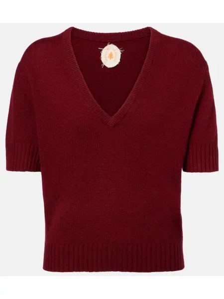 Pulover Jardin Des Orangers din cașmir bordo