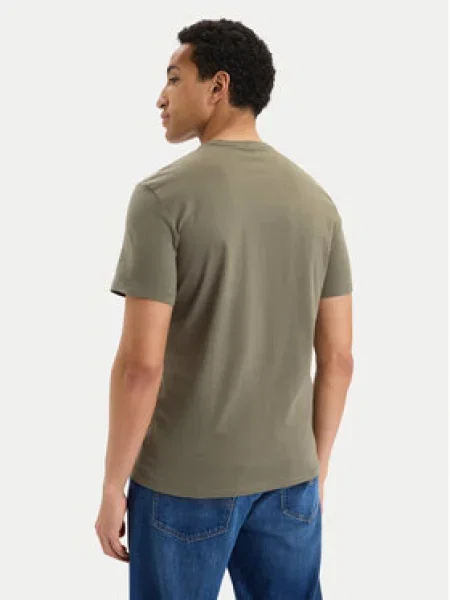 Calvin Klein Jeans Tričko pastelovo modrá / tmavosivá / kaki zelená