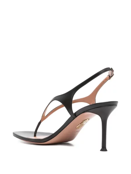 Bikini Aquazzura skórzany brązowy